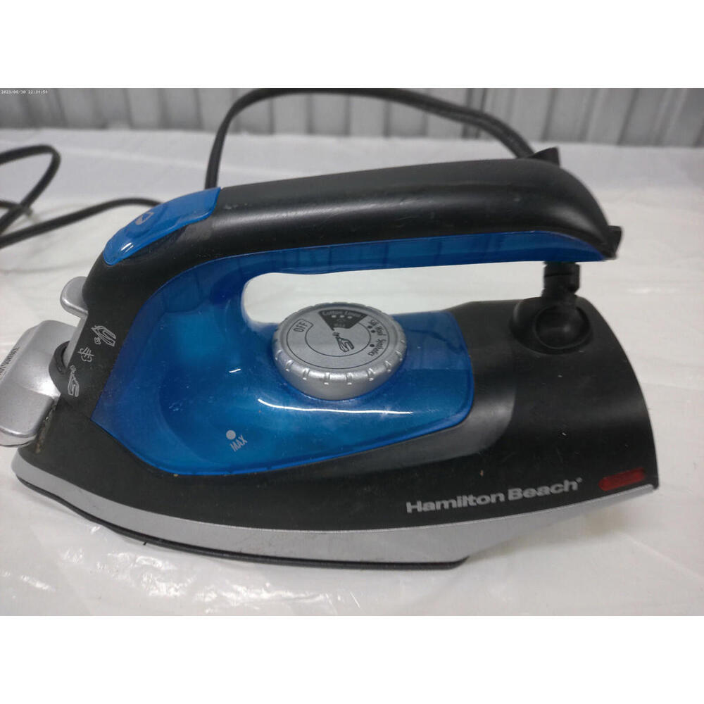 Hamilton Beach Nonstick 2-in-1 Iron/Steamer 14525 blue black silver